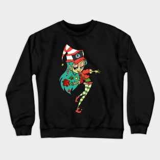 Dancing Christmas Elf Crewneck Sweatshirt